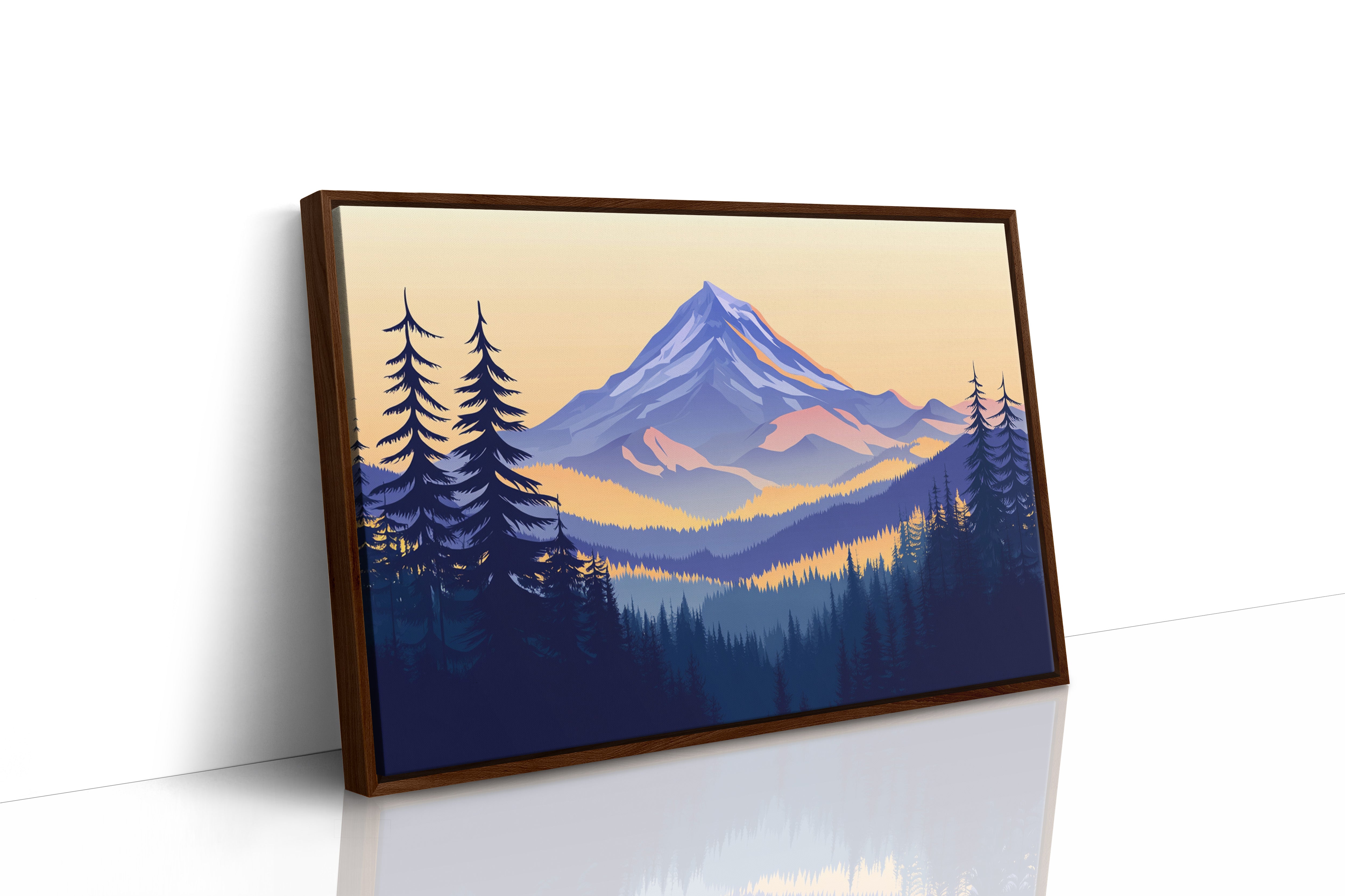 Alpine Gold Bathes Mountain Peaks