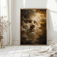 A Face Amongst Golden Clouds