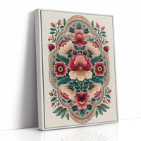 Sage Medallion: A Symmetrical Floral Tapestry