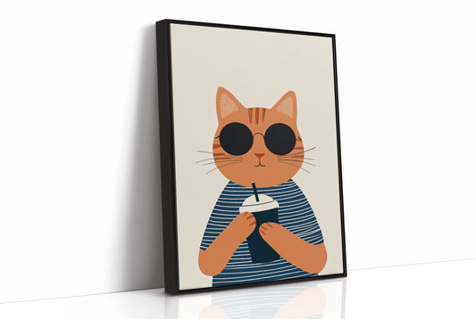 Cool Cat With Coffee