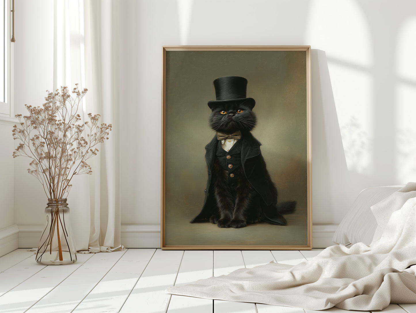 Dapper Feline's Grand Entrance