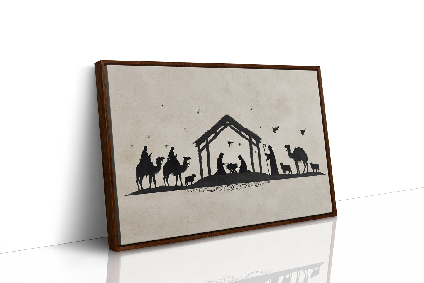 Silent Night In Ink Silhouettes