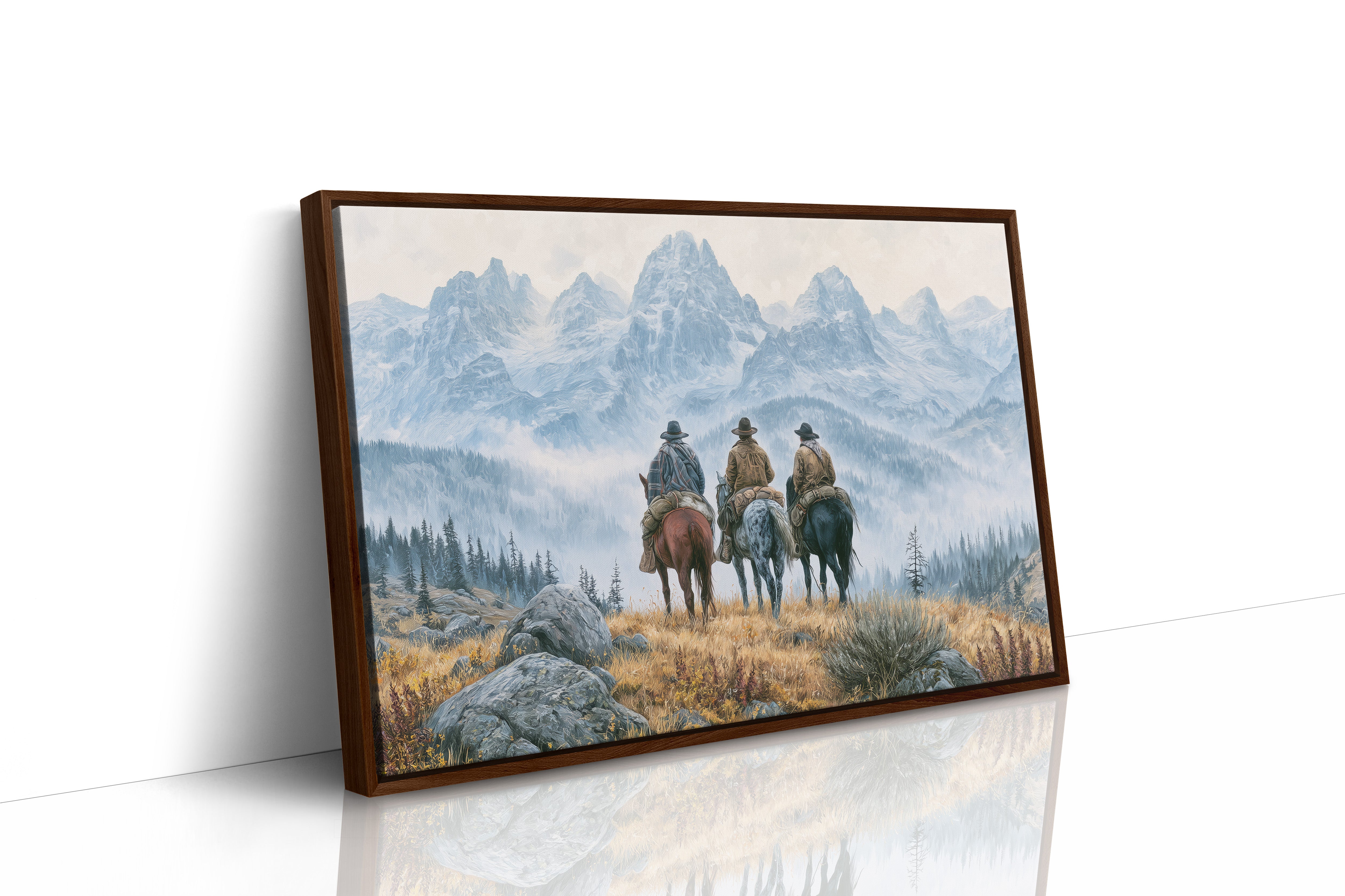 Riders at the Foot of the Tetons