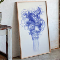 Corinthian Dreams In Cobalt Blue