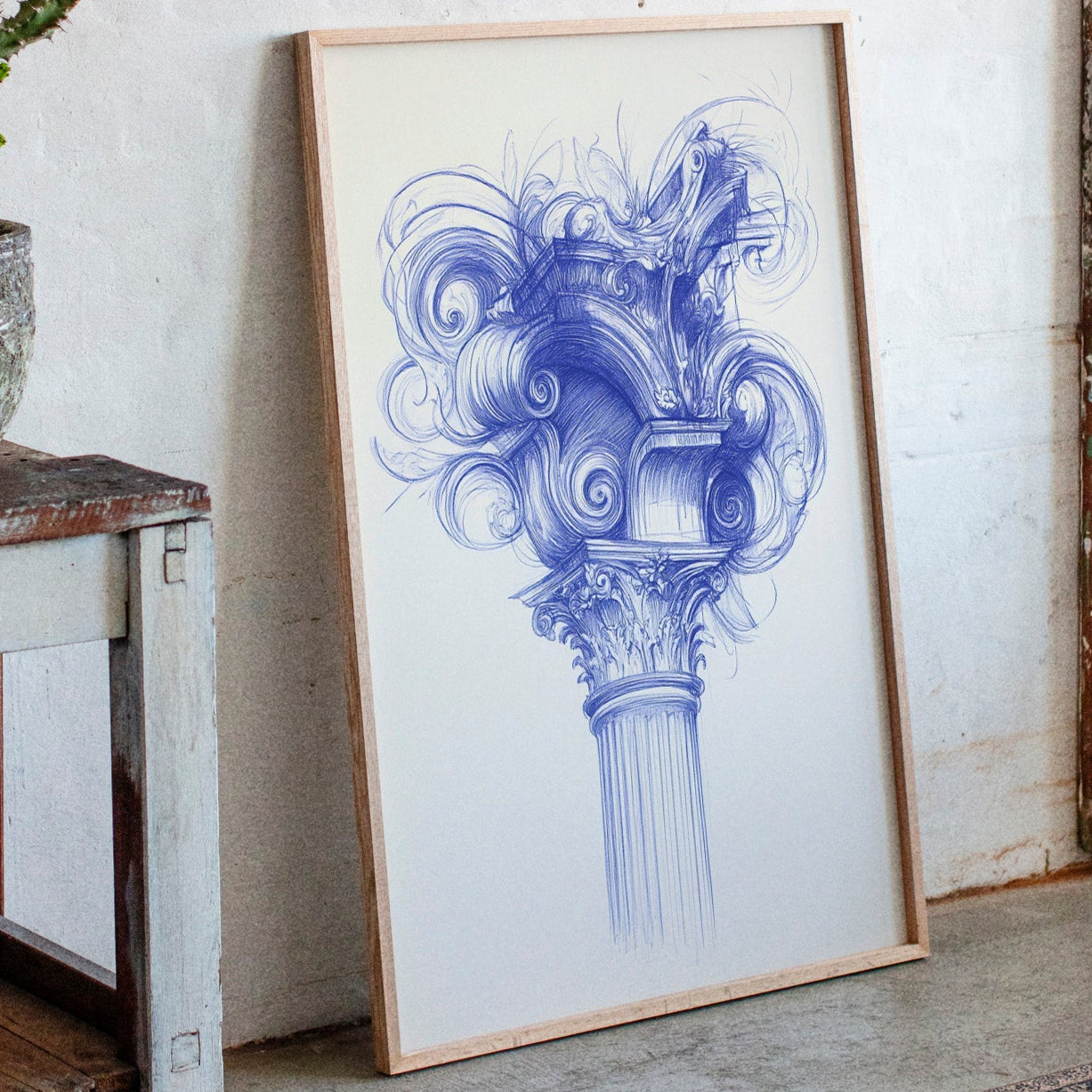 Corinthian Dreams In Cobalt Blue