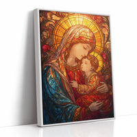 Sacred Glow Through Stained Glass