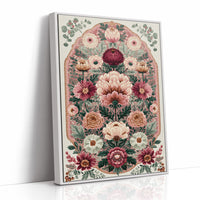 Blush Bouquet: A Grand Floral Medallion
