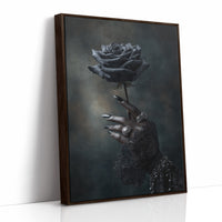 Midnight Bloom In Silver Grasp