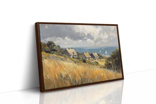 Sailboats Dance Past Golden Hills