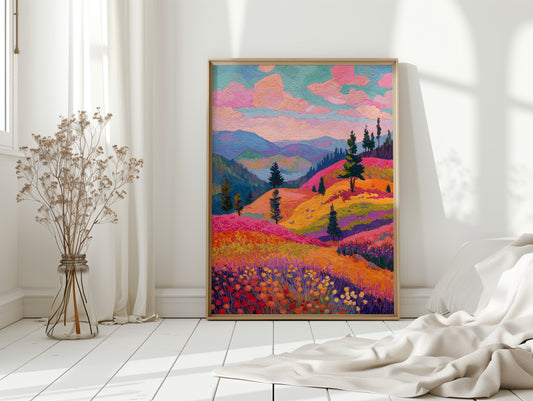 Fields Ablaze With Color