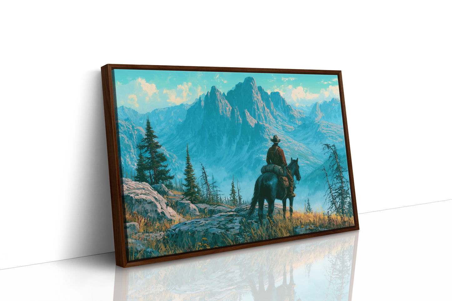 Solitary Ranger in Turquoise Peaks