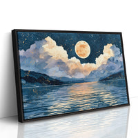 Golden Moon Over Sleeping Water
