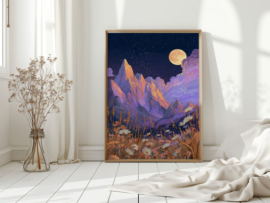 Moonlit Peaks and Meadow Serenades