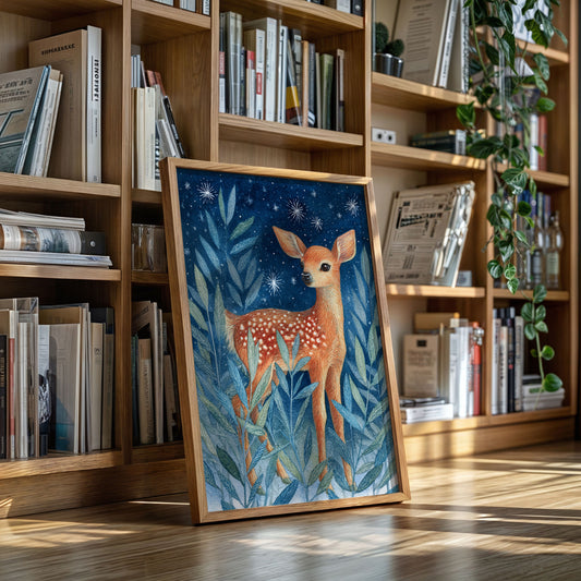 Fawn Among Starry Leaves
