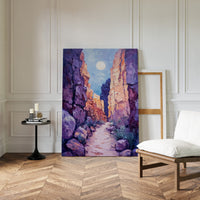 Moonrise Trail Through Painted Canyons