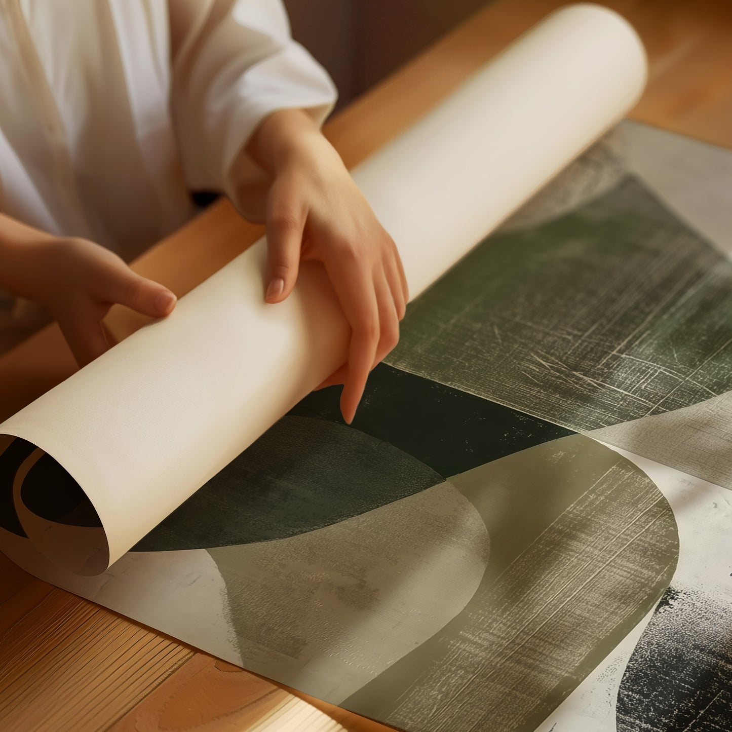 Olive Circles Dance In Light