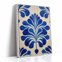 Indigo Petals Dance In Cream