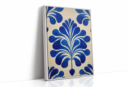 Indigo Petals Dance In Cream