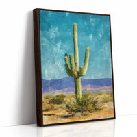 Desert Sentinel Against Turquoise Sky