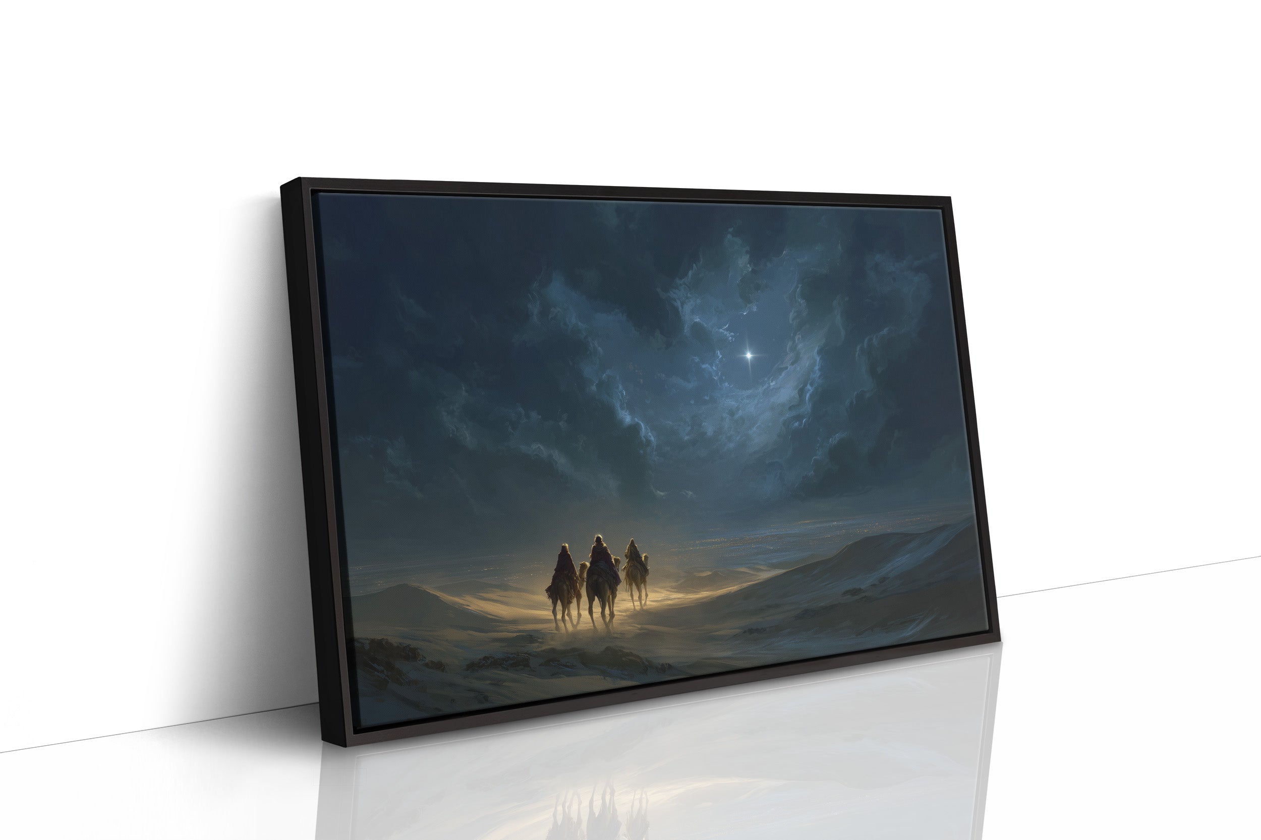 Celestial Beacon Guides Desert Wanderers