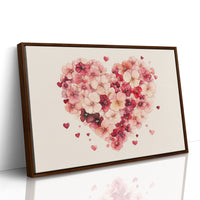Love Blooms In Watercolor Hearts