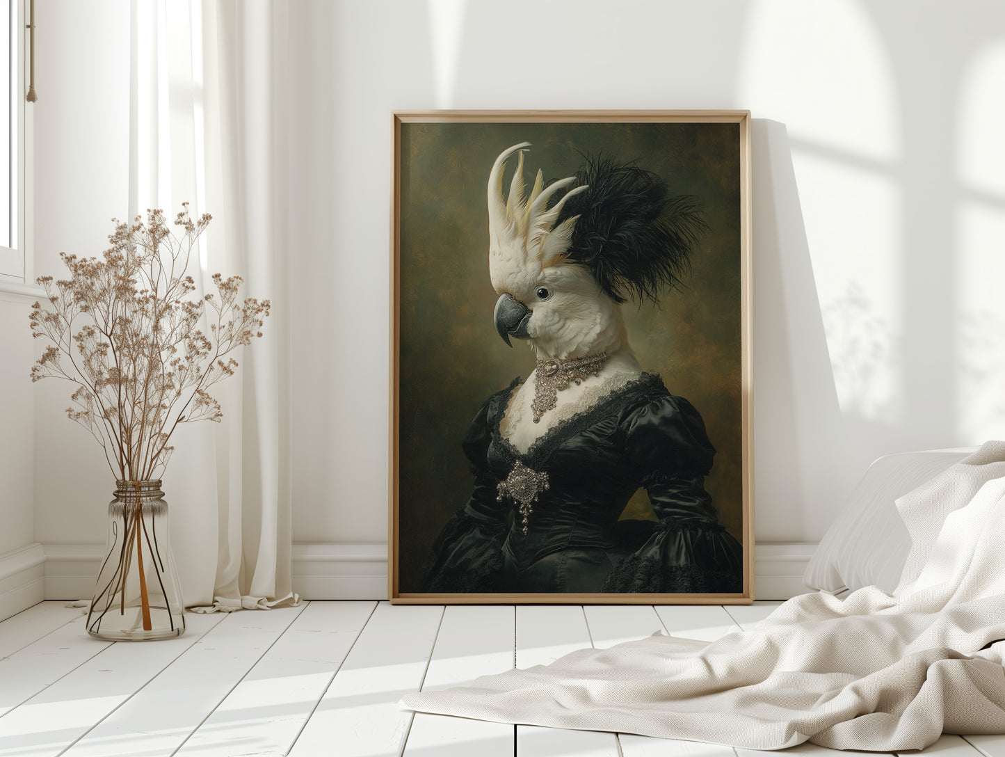 Elegant Feathers Worn Like a Crown