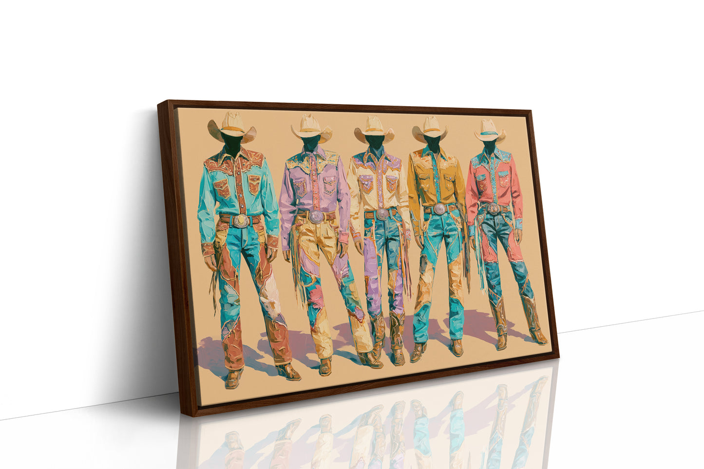 Pastel Parade of Cowboy Suits