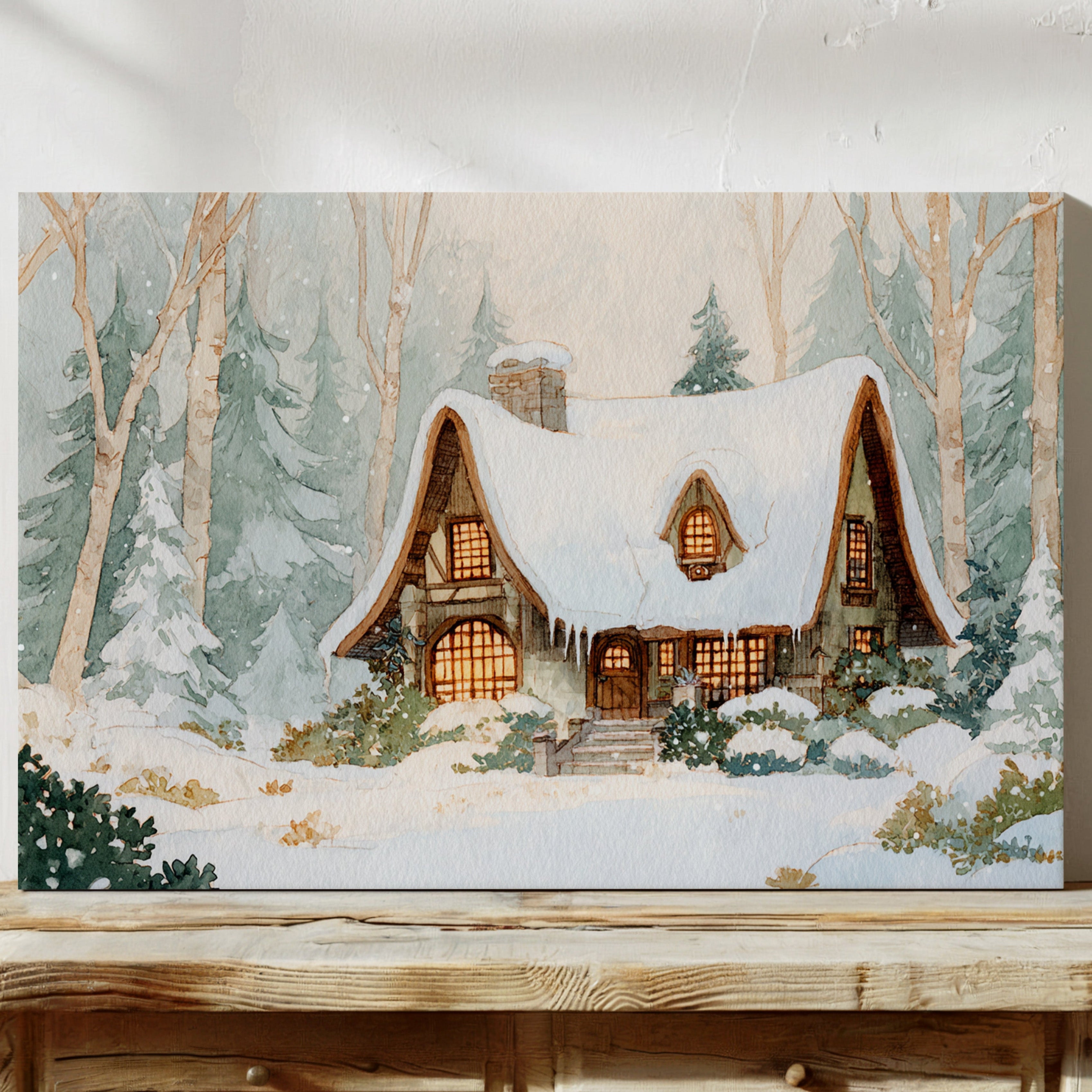 Cottage Beneath a Winter Veil