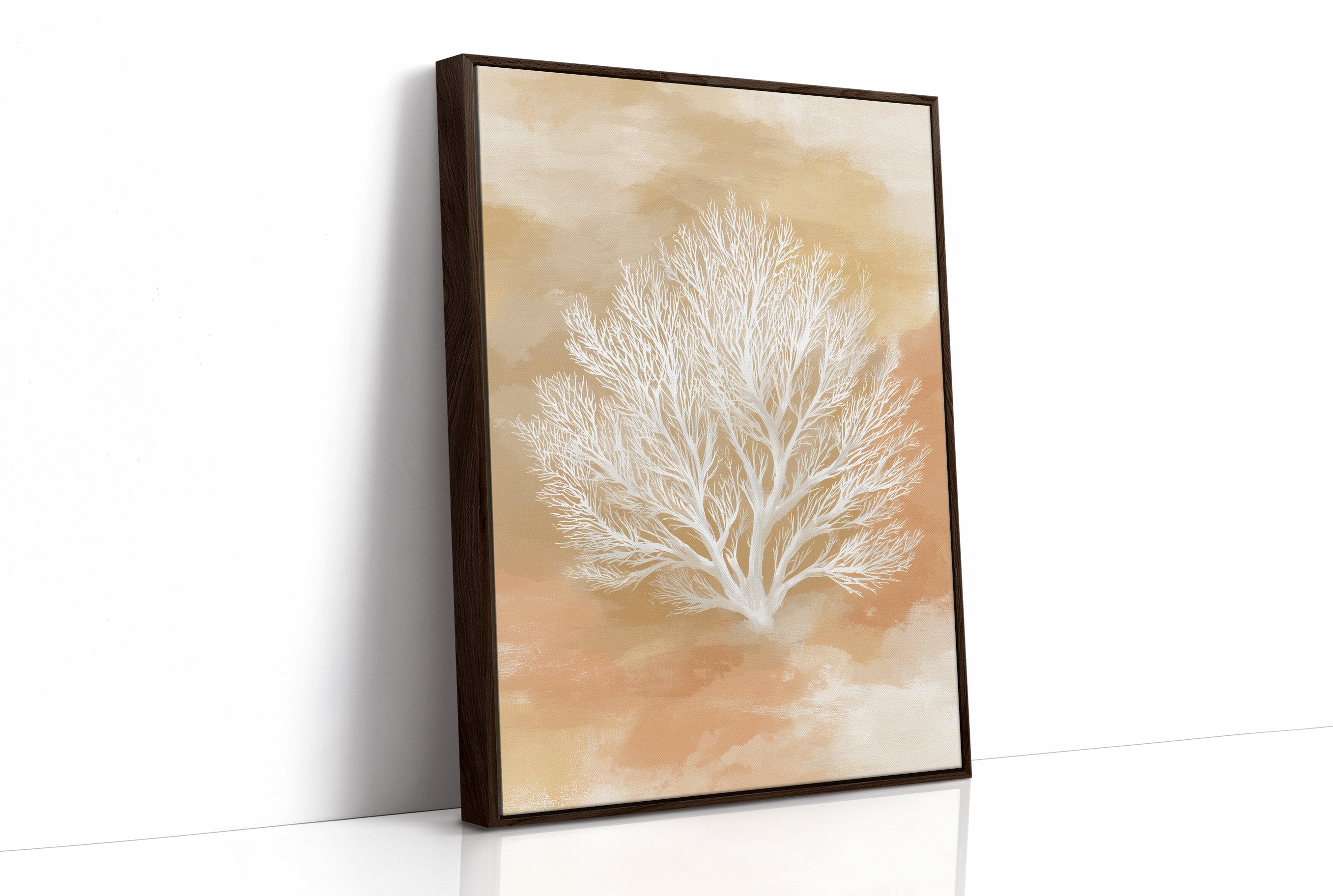 Ivory Branches On Golden Canvas
