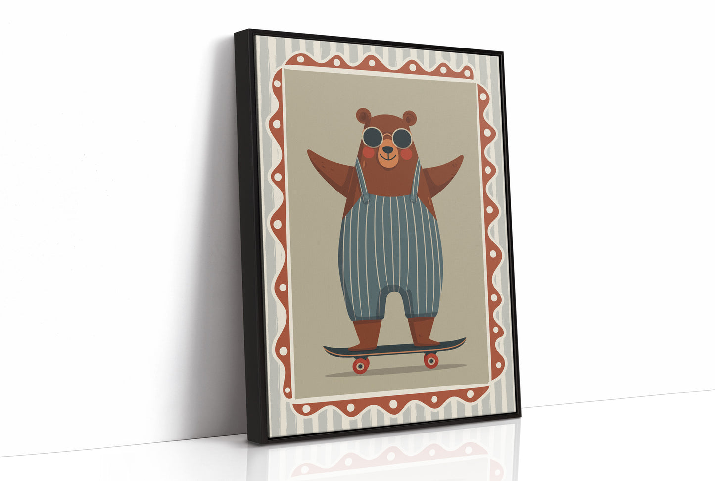 Cool Skateboard Bear Illustration