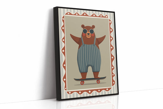 Cool Skateboard Bear Illustration
