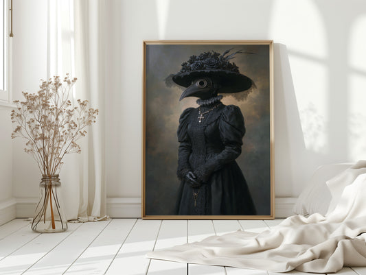 Elegance Beneath a Feathered Veil