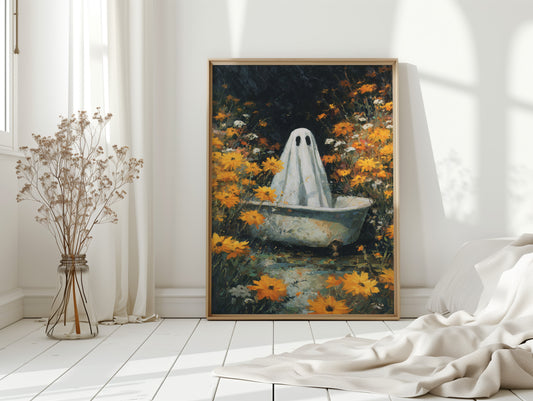 A Ghost Among Golden Petals