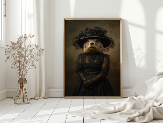 Elegant Rodent in Victorian Attire