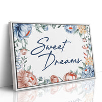 Sweet Dreams Floral Frame Print