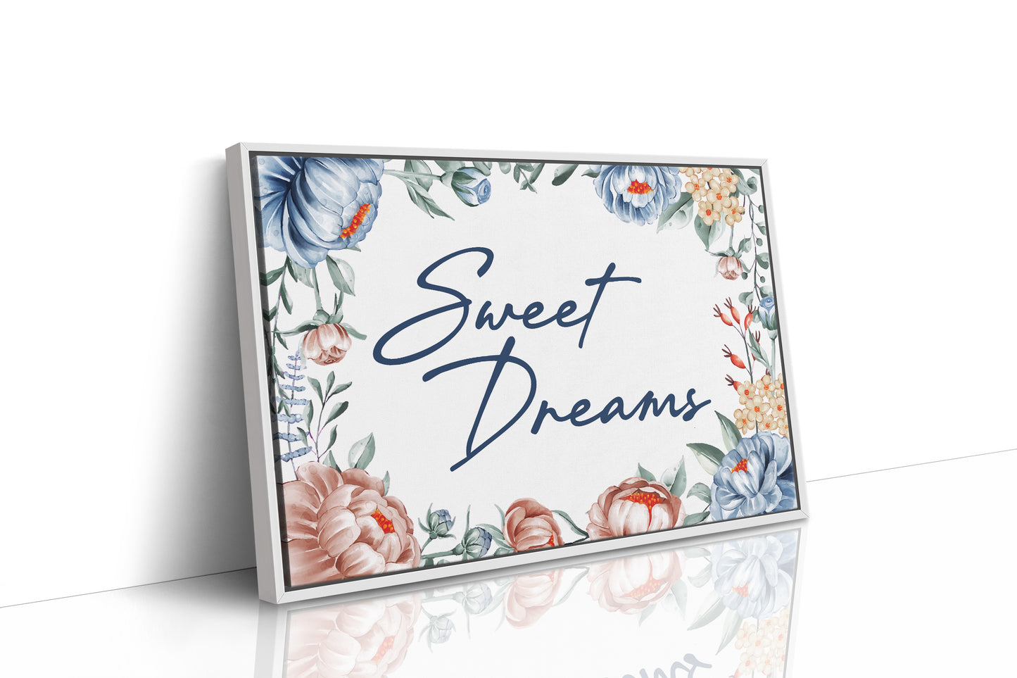 Sweet Dreams Floral Frame Print