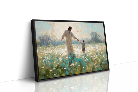 Ethereal Guidance Through Wildflower Fields