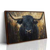 Black Bull Against Golden Storm