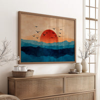 Birds Circle Morning's Coral Rise