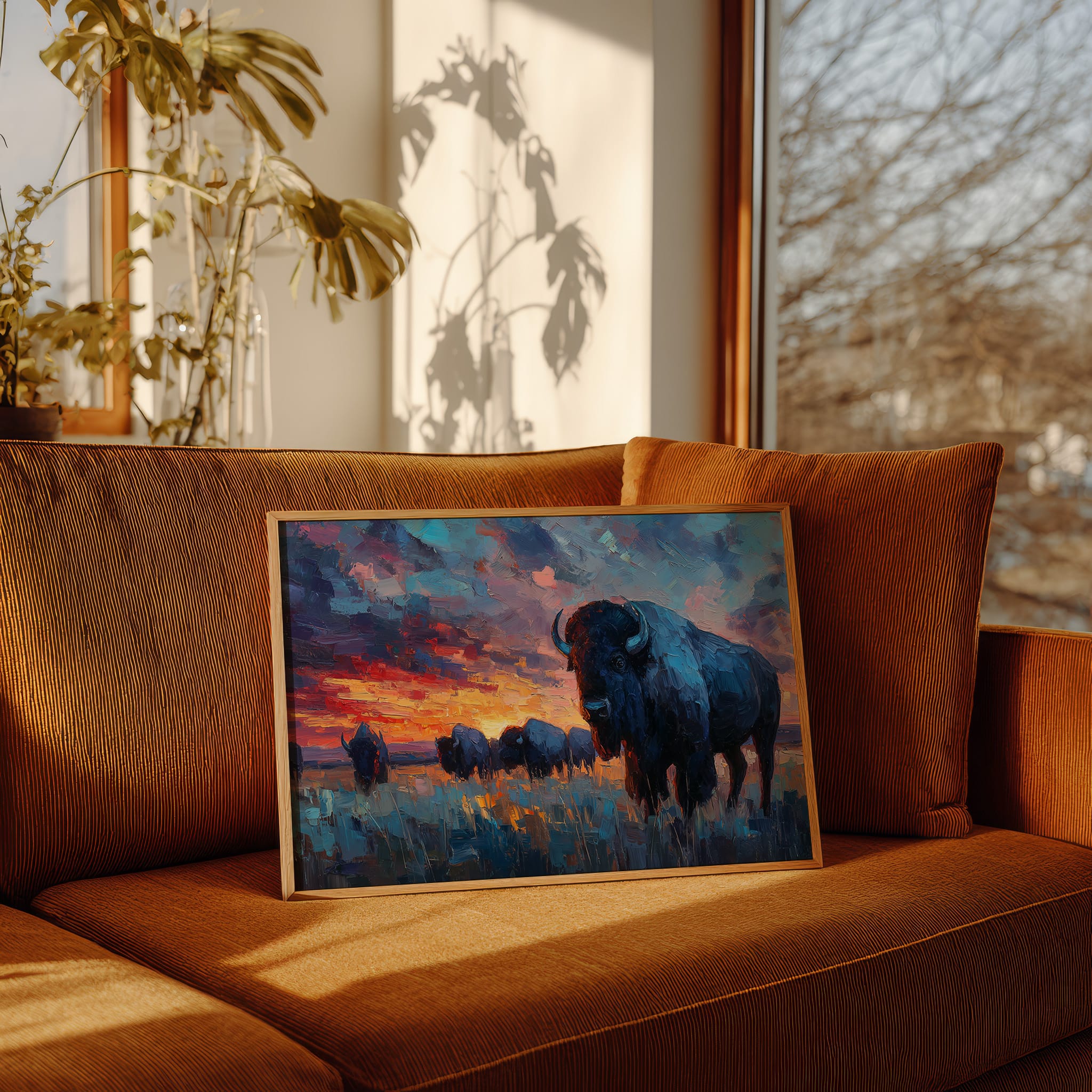Prairie Giants Watch The Fire Sky