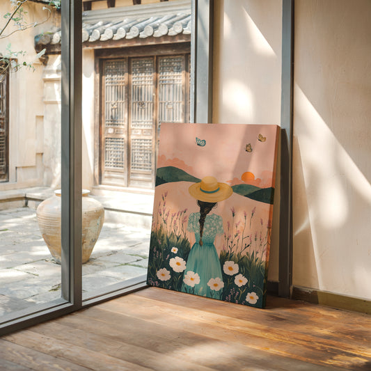 Sunset Stroll in Wildflower Dreams