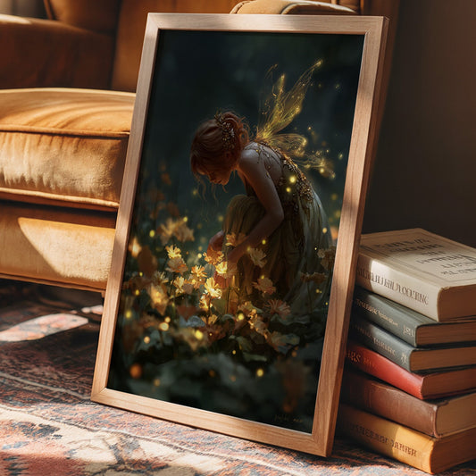 Glowing Petals Under Fairy Touch