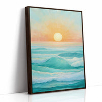 Coastal Dawn Paints Aqua Waves