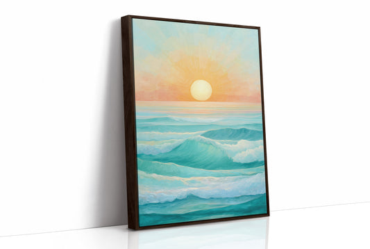 Coastal Dawn Paints Aqua Waves