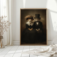 Feline Elegance in Vintage Attire