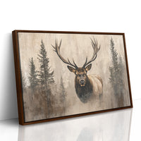 Noble Elk Among Winter Pines