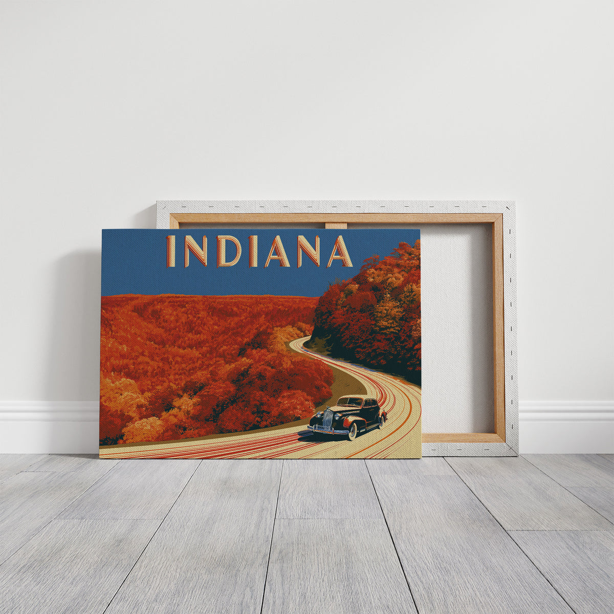 Indiana Autumn Highway Bend