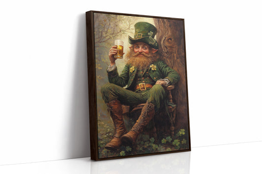 Lucky Leprechaun: Irish Folklore Canvas Wall Art