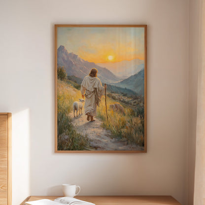 Jesus the Good Shepherd – Inspirational Christian Wall Art Print