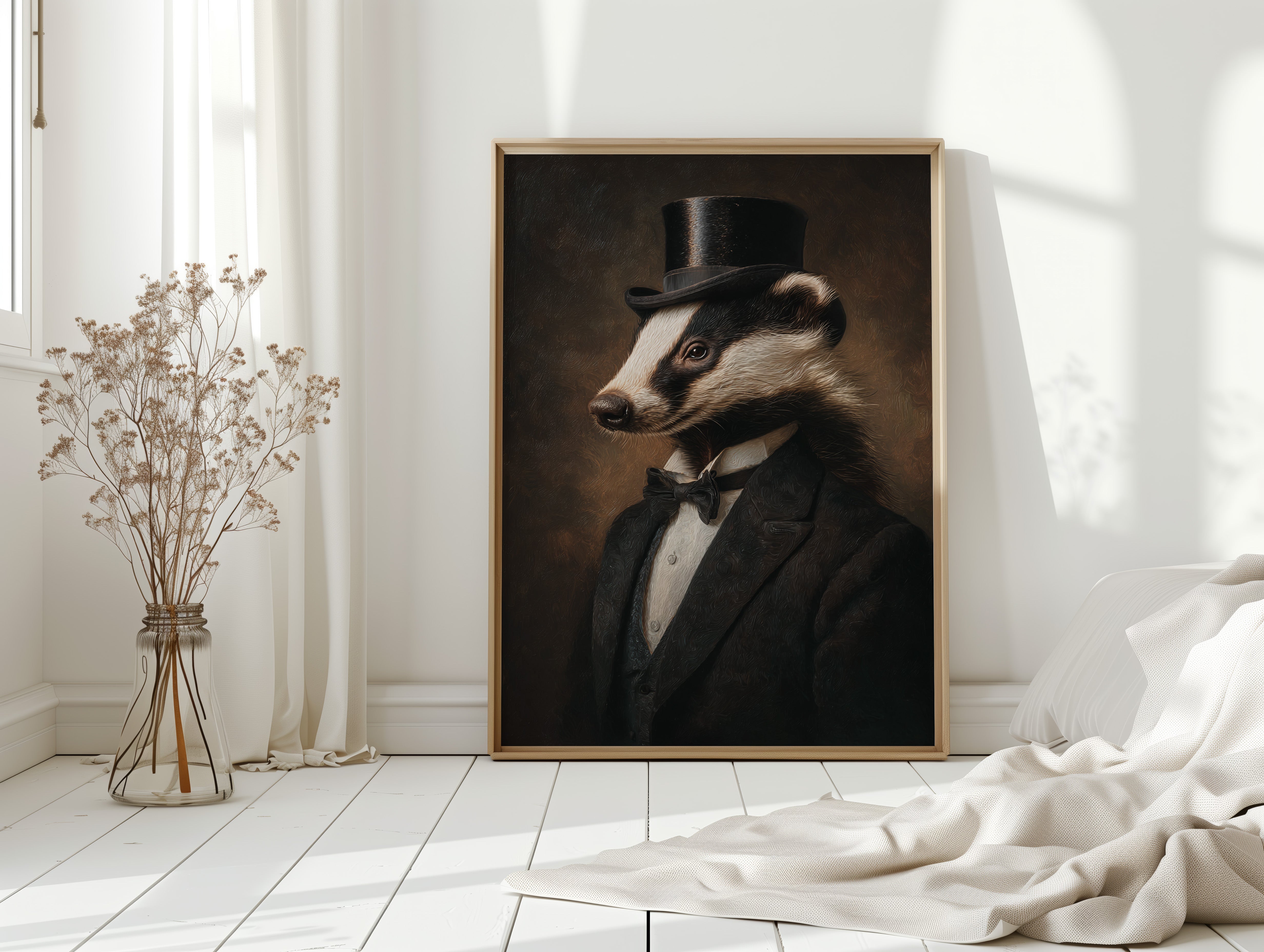 Dapper Badger in Formal Attire